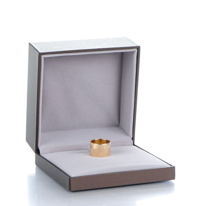 Gucci 18K Yellow Gold 14mm Icon Wide Band Ring 57 8 10 of 10