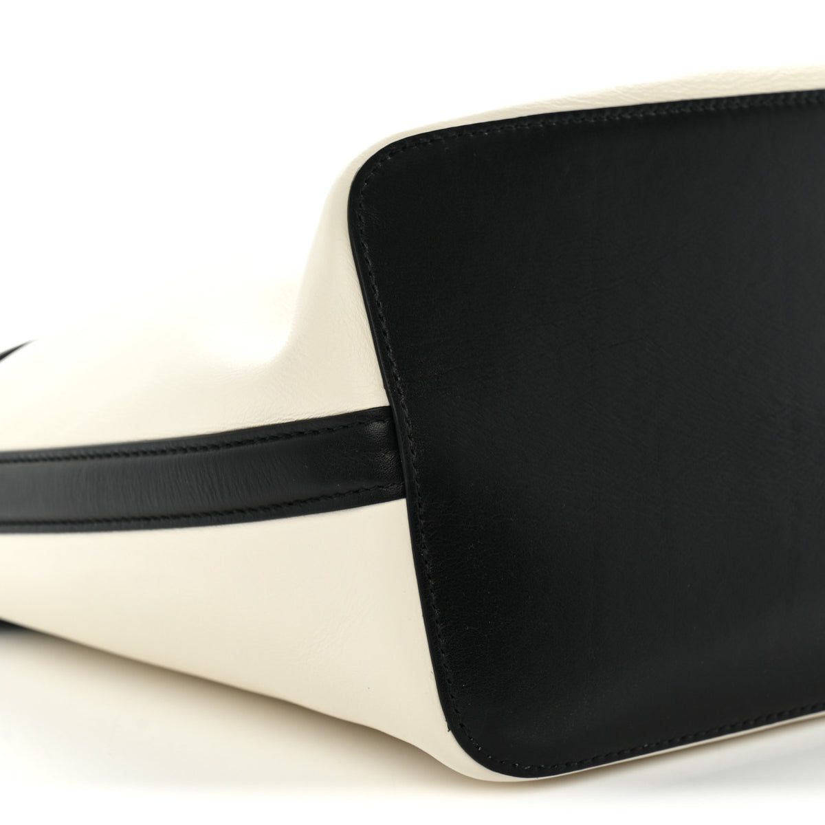 Alexander McQueen Calfskin Small The Bow Bag White Black 9 of 10