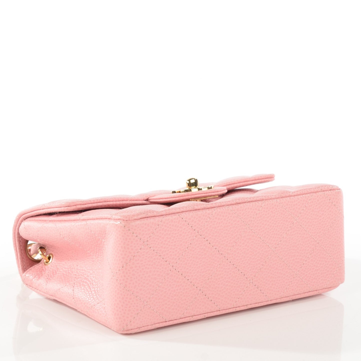 Caviar Quilted Mini Square Flap Pink
