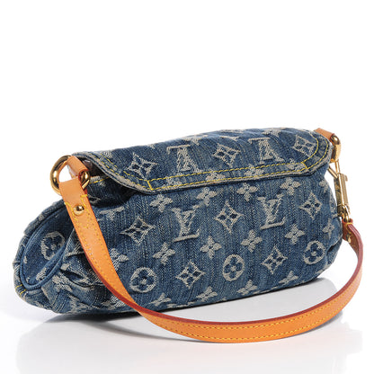 Louis Vuitton Monogram Denim Mini Pleaty Blue 3 of 7