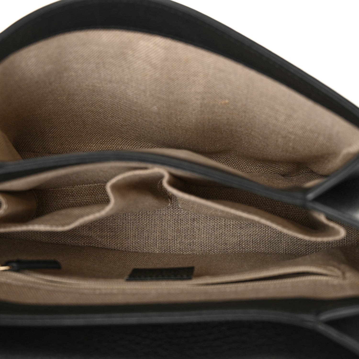 Gucci Dollar Calfskin Interlocking G Top Handle Shoulder Bag Black 5 of 15