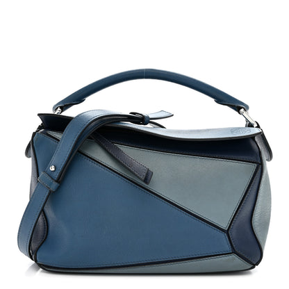 Loewe Calfskin Medium Puzzle Bag Marine Stone Steel Blue 1 of 17