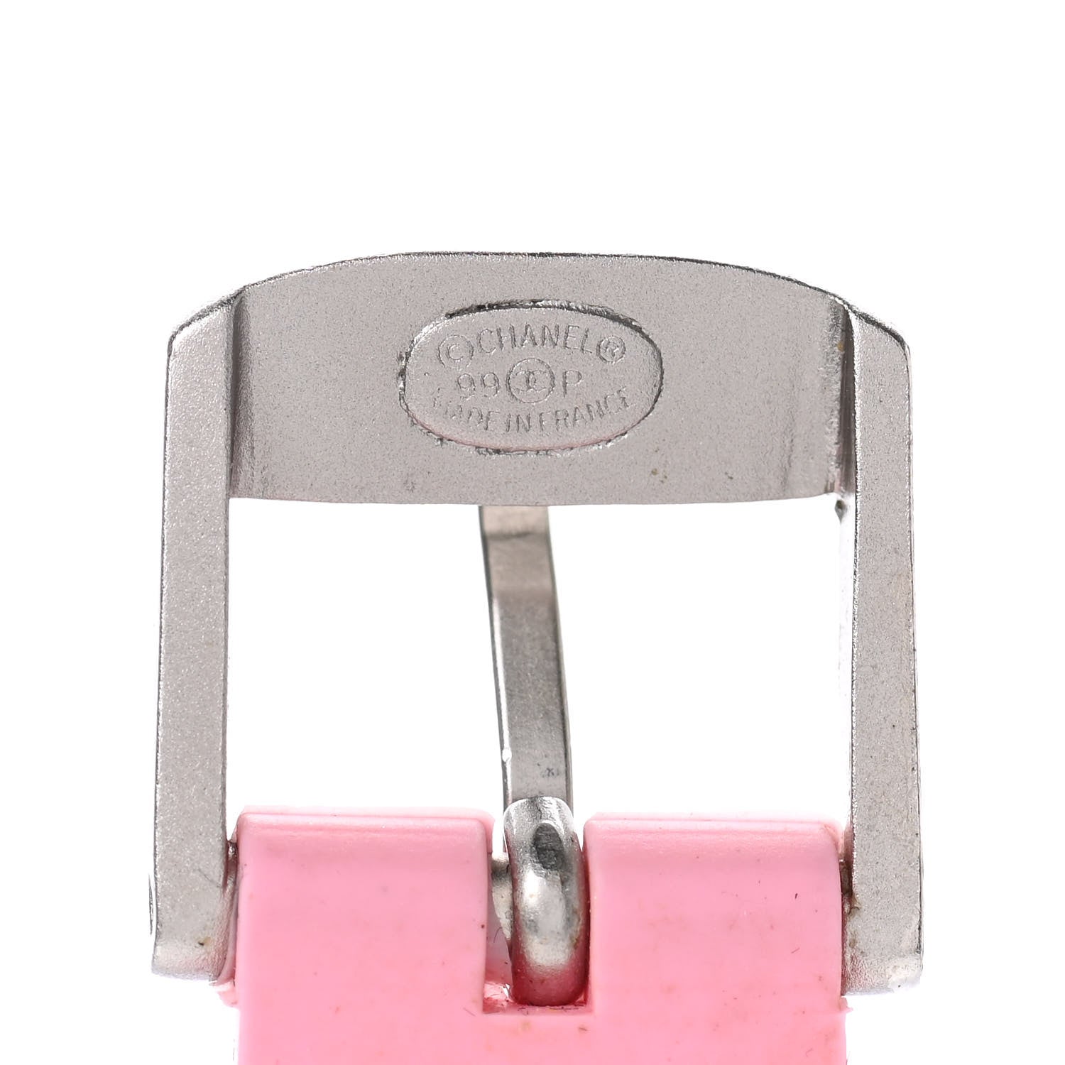 Chanel CC Rubber Bracelet Pink Red 4 of 4