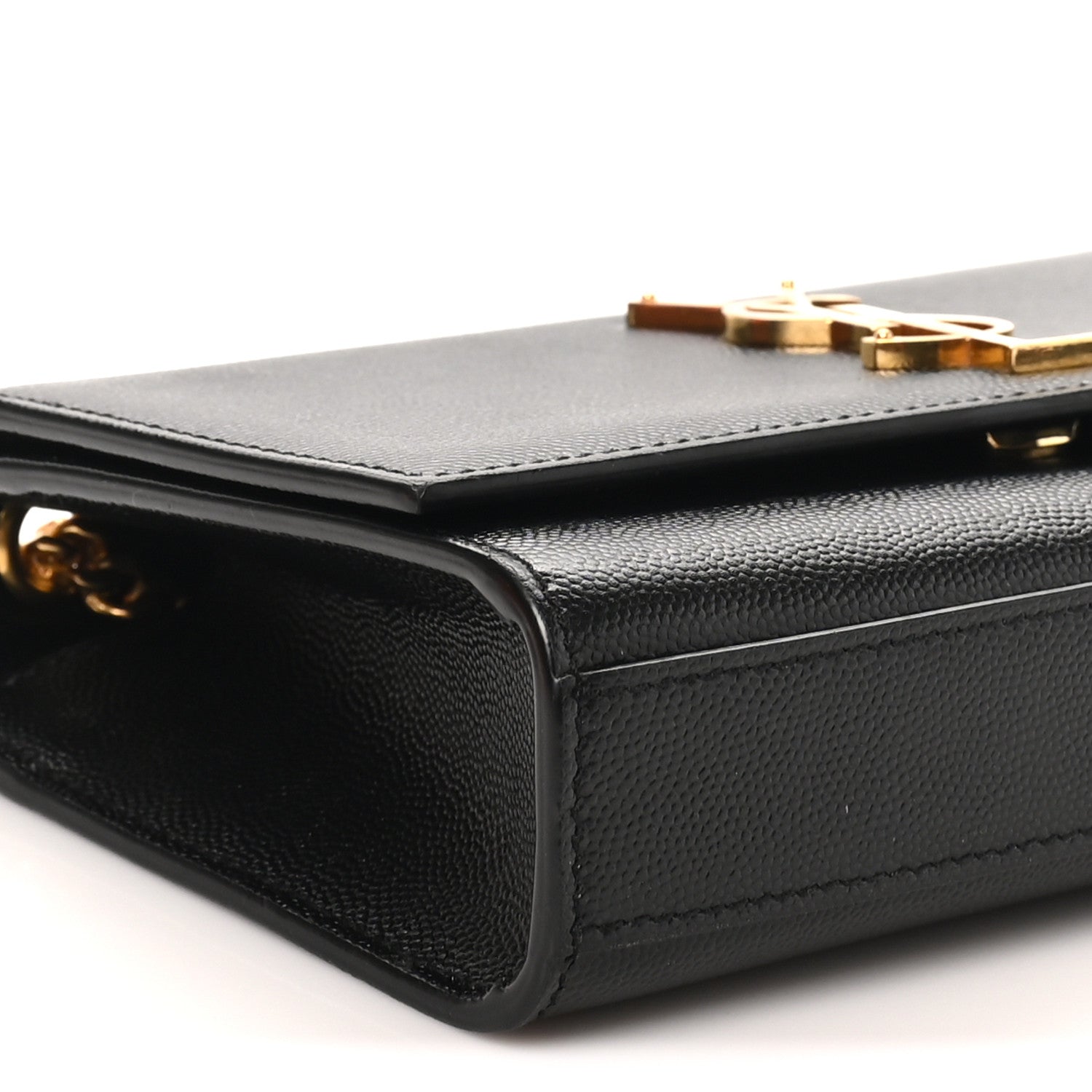 Saint Laurent Grain De Poudre Small Classic Monogram Kate Satchel Black 8 of 10