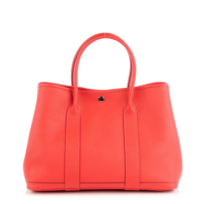 Hermes Vache Country Garden Party 36 MM Rouge Pivoine 1 of 10