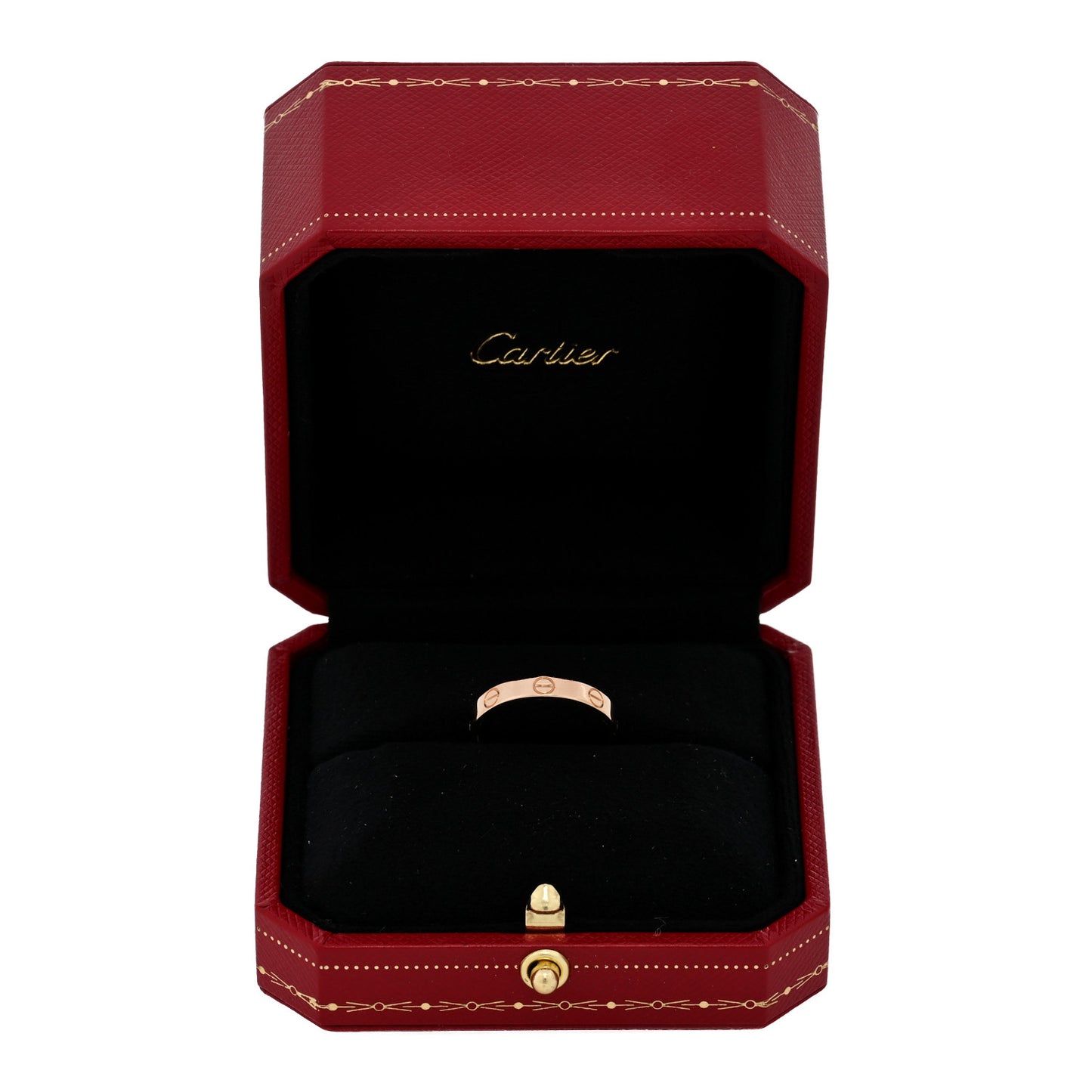 18K Pink Gold 3.5mm LOVE Wedding Band Ring 55 7.25
