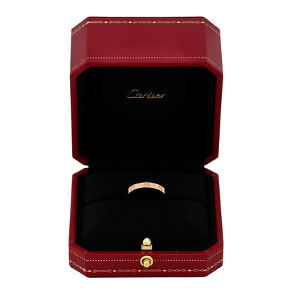 Cartier 18K Pink Gold 3.5mm LOVE Wedding Band Ring 55 7.25 5 of 5
