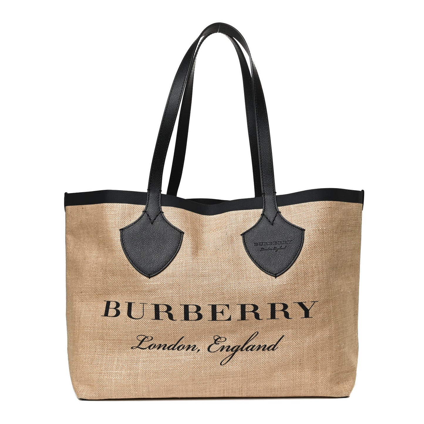 Raffia Logo Print Medium The Giant Reversible Tote Black