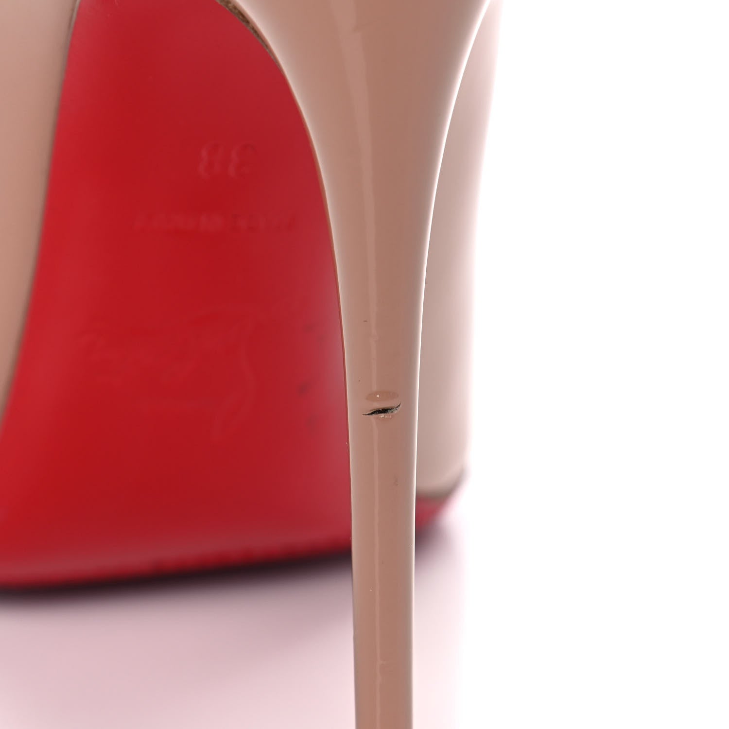 Christian Louboutin Patent So Kate 120 Pumps 38 Nude 8 of 13