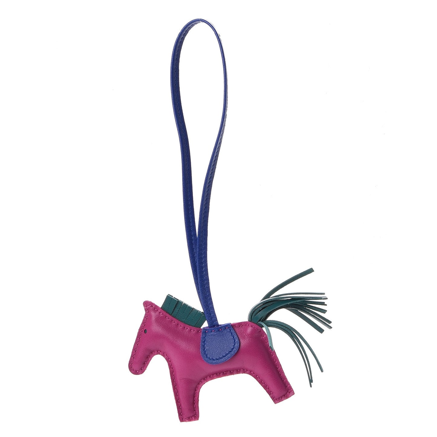 Milo Lambskin Grigri Rodeo Horse Bag Charm PM Rose Pourpre Bleu Electrique Malachite