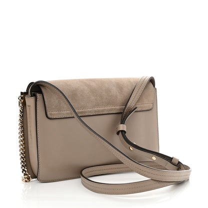Chloe Suede Calfskin Small Faye Shoulder Bag Motty Grey 3 of 11