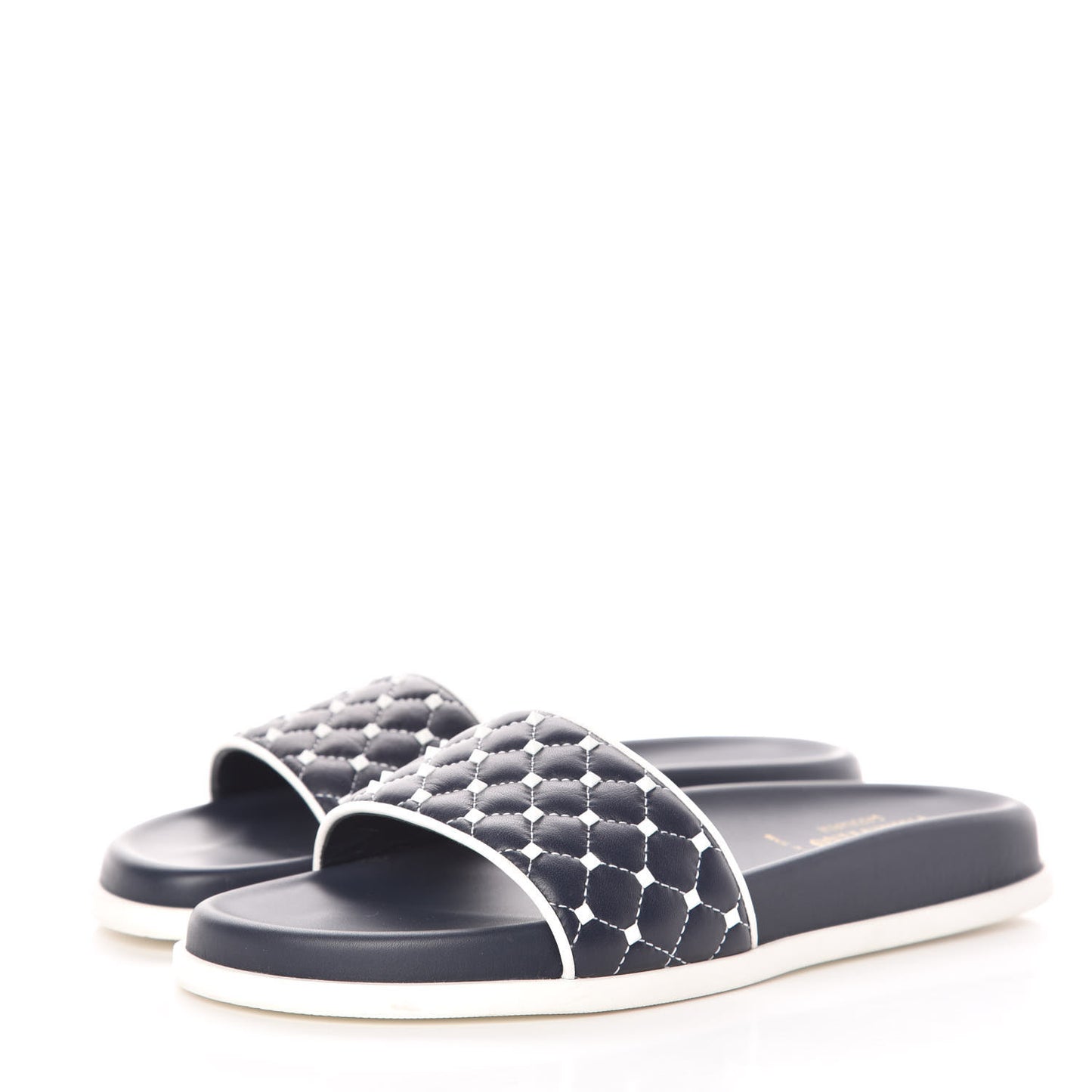 Nappa Free Rockstud Spike Pool Slide Sandals 38 Marine