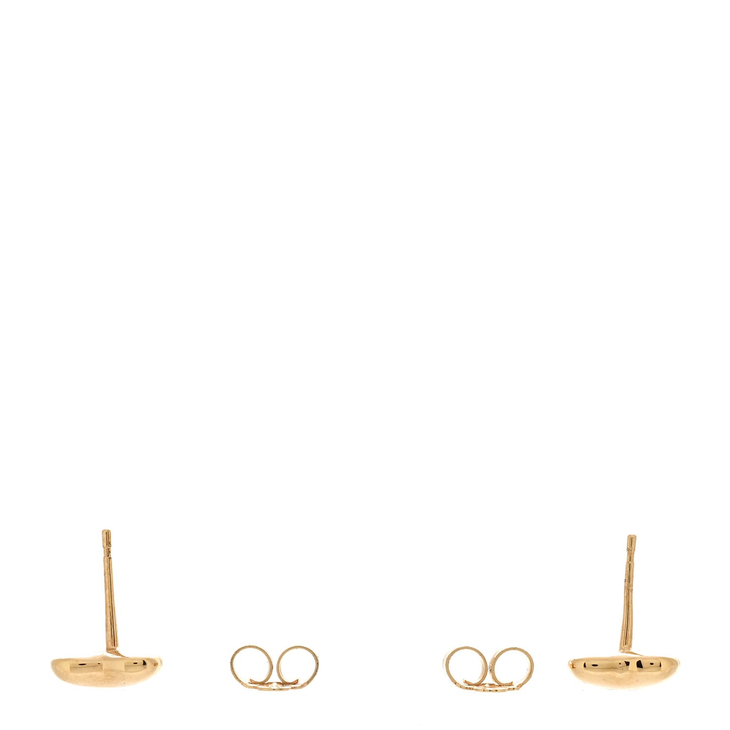 Metal LV Heart Earrings Gold