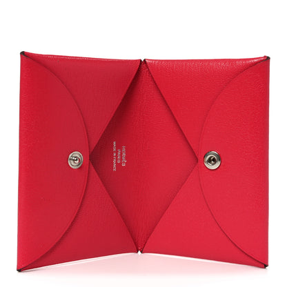 Hermes Chevre Mysore Calvi Card Case Rose Extreme 5 of 8