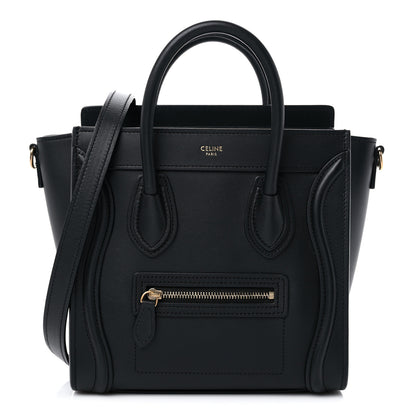 Celine Smooth Calfskin Nano Luggage Black 1 of 14