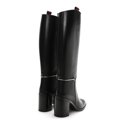 Gucci Marot Lux Charlotte Knee High 40 Black 5 of 9