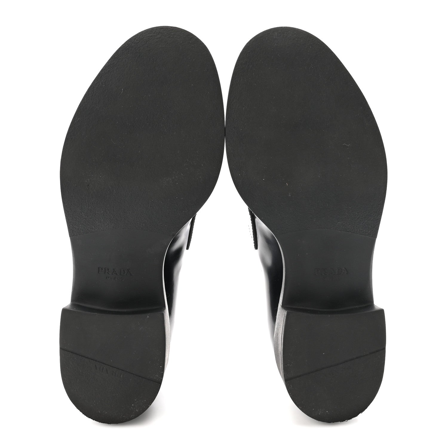 Prada Spazzolato Metal Triangle Logo 50mm Loafers 37 Black 6 of 9