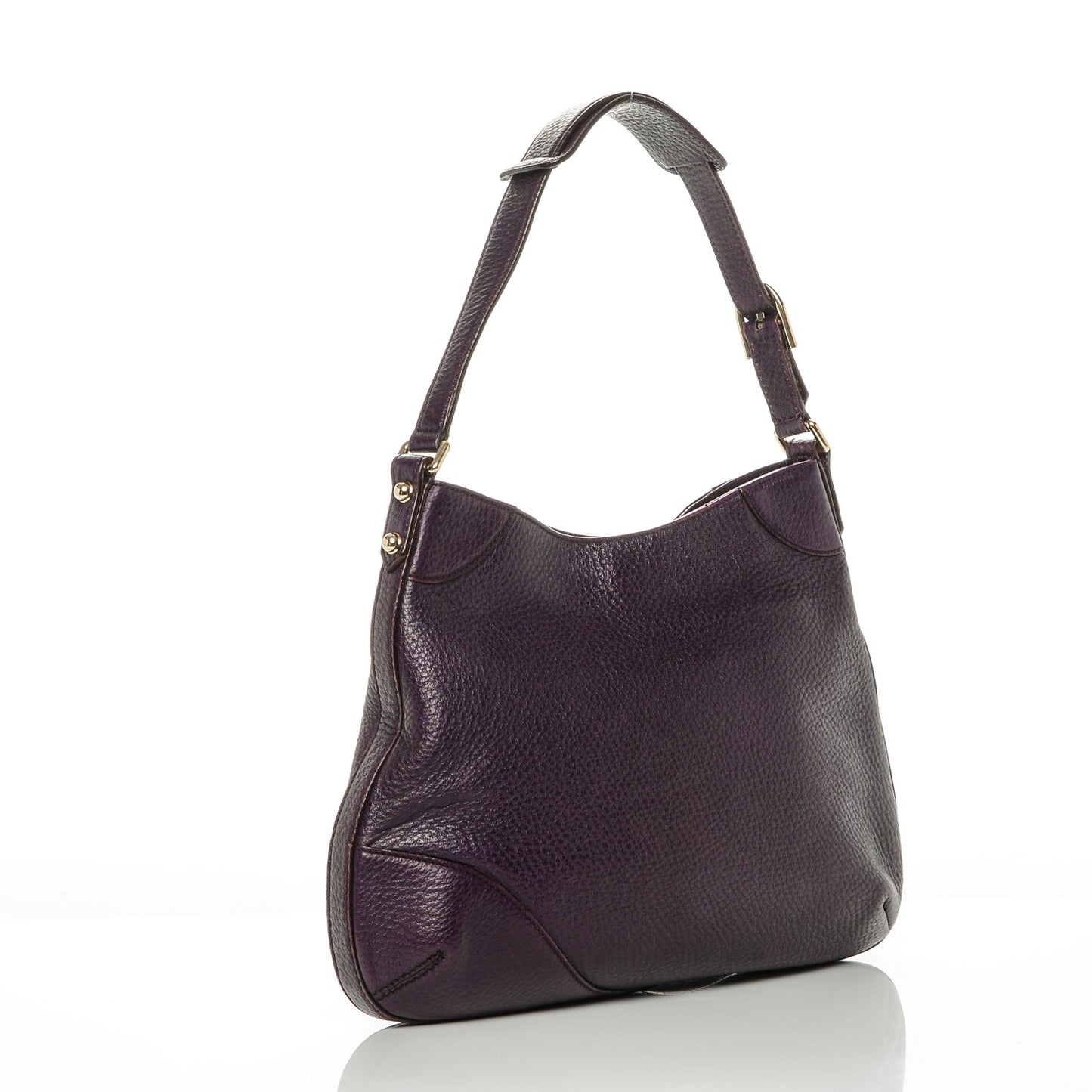 Grained Calfskin Hasler Hobo Purple