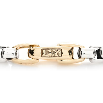 David Yurman Sterling Silver 14K Yellow Gold 4mm Bel Aire Chain Bracelet 3 of 4