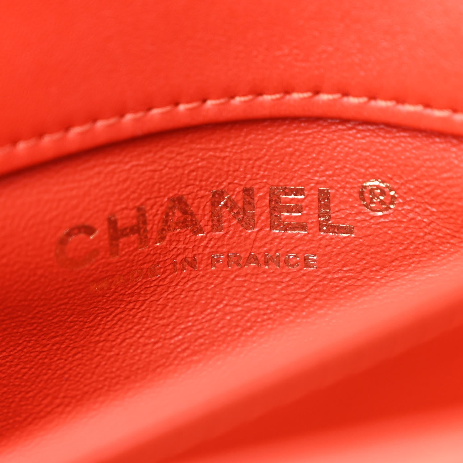 Chanel Lambskin Quilted Wood Mini Coco Handle Flap Red 7 of 11