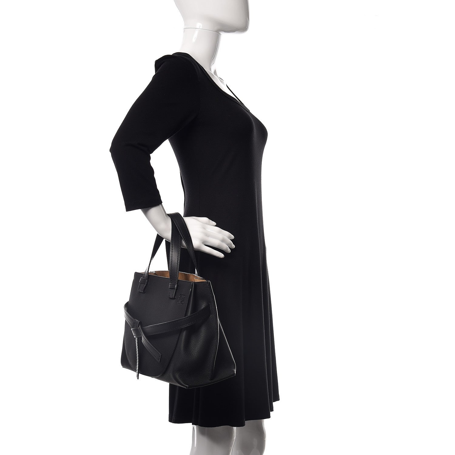 Loewe Calfskin Small Gate Tote Black 3 of 9