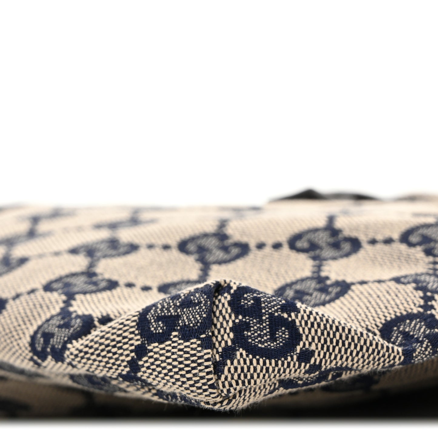 GG Monogram Web Double Pocket Belt Bag Navy
