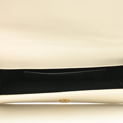 Saint Laurent Grain De Poudre Classic Monogram Kate Clutch Porcellana 5 of 9