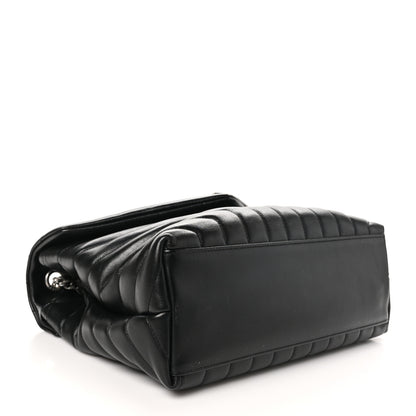 Saint Laurent Calfskin Y Quilted Monogram Medium Loulou Chain Satchel Black 4 of 10