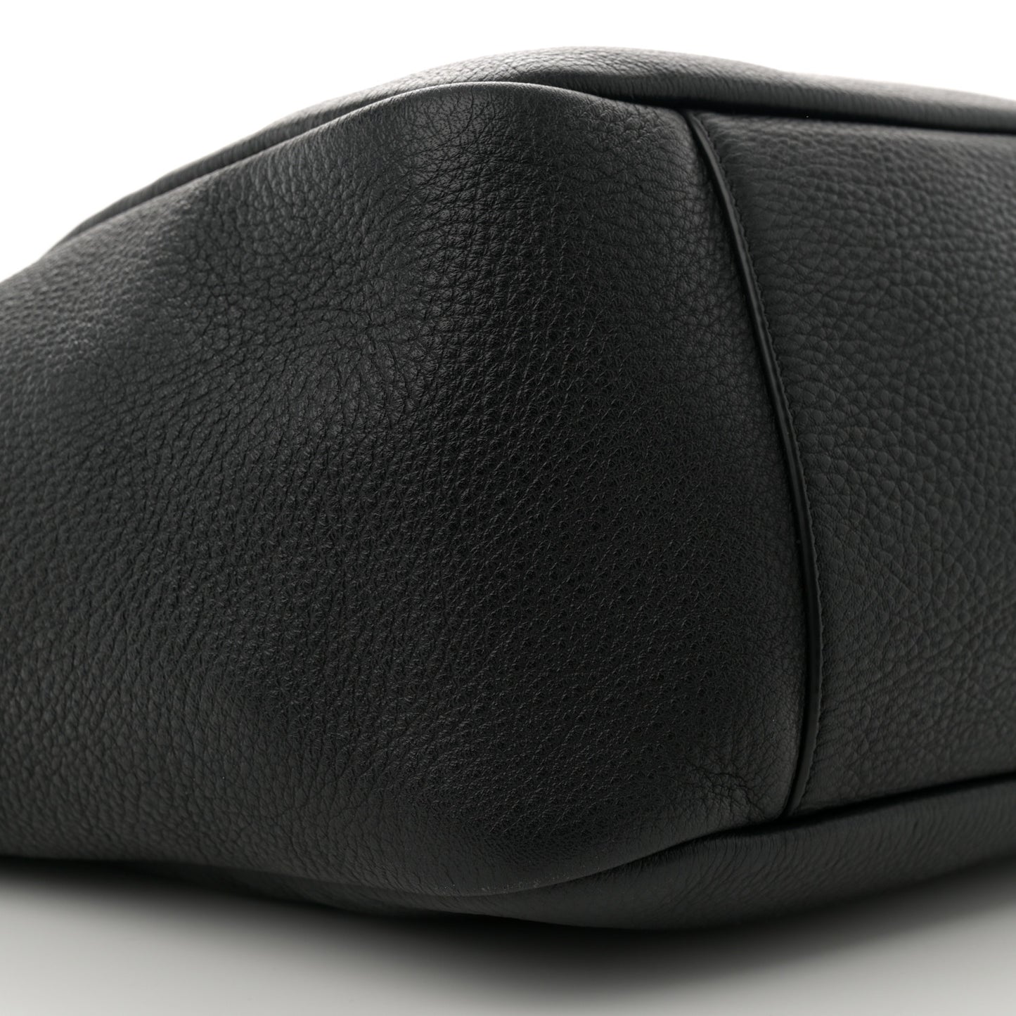Grained Deerskin Bea Tote Black