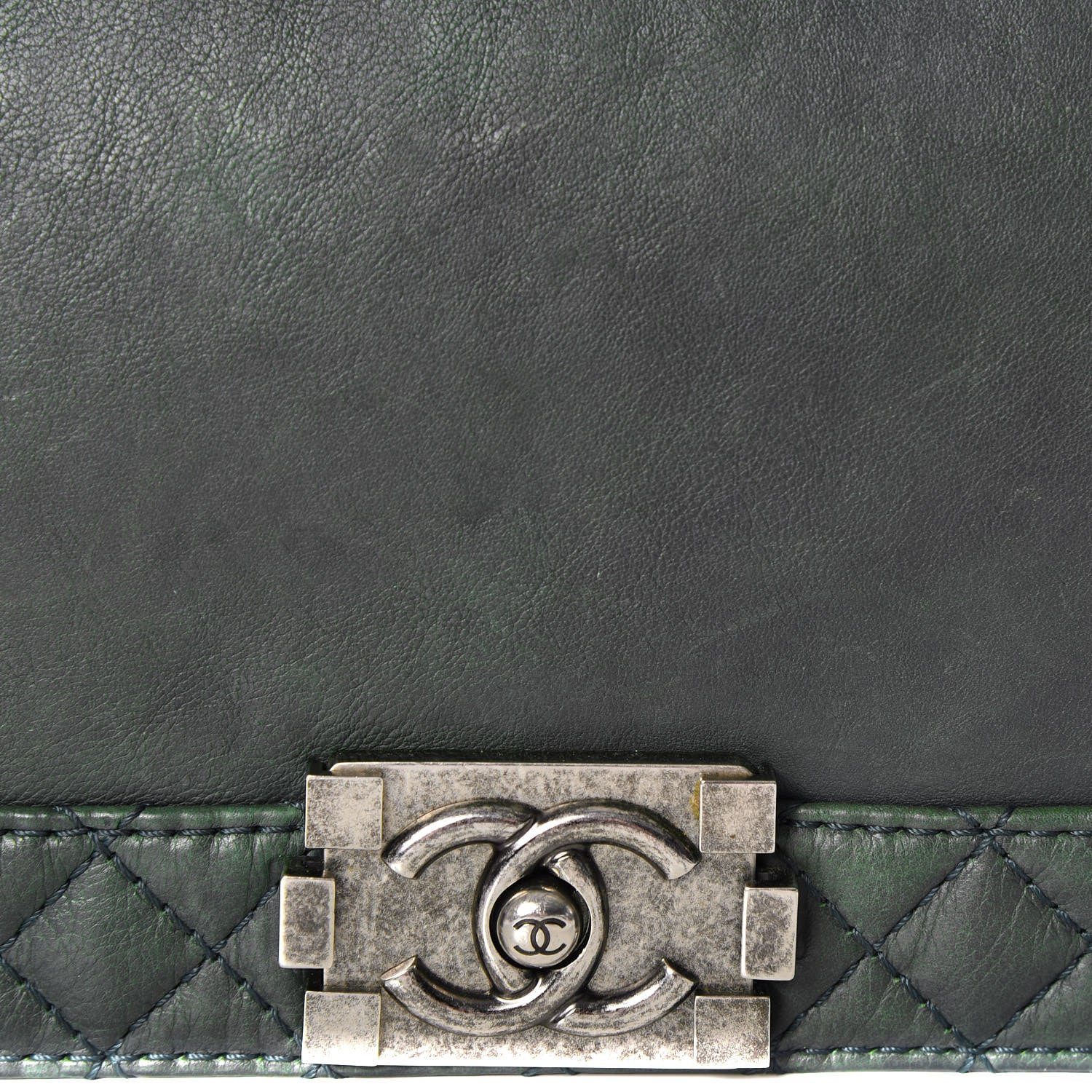Chanel Calfskin Medium Boy Reverso Flap Dark Green 11 of 11