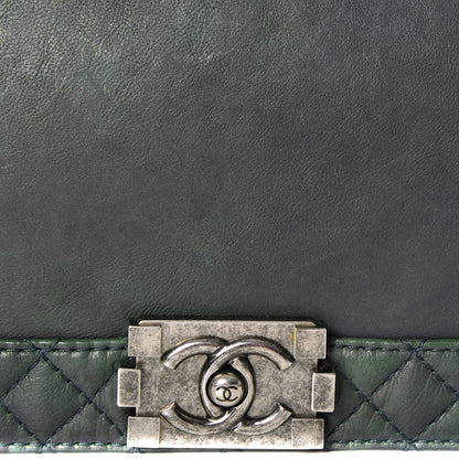Chanel Calfskin Medium Boy Reverso Flap Dark Green 11 of 11
