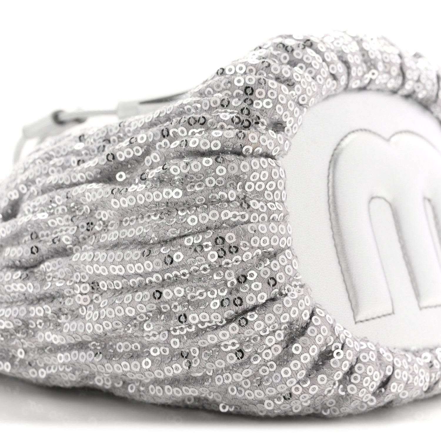 Miu Miu Paillettes Mate Bucket Bag Argento 9 of 11