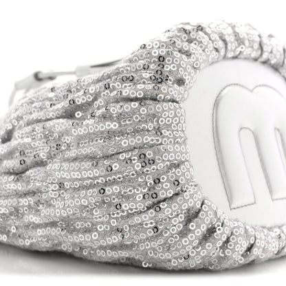 Miu Miu Paillettes Mate Bucket Bag Argento 9 of 11