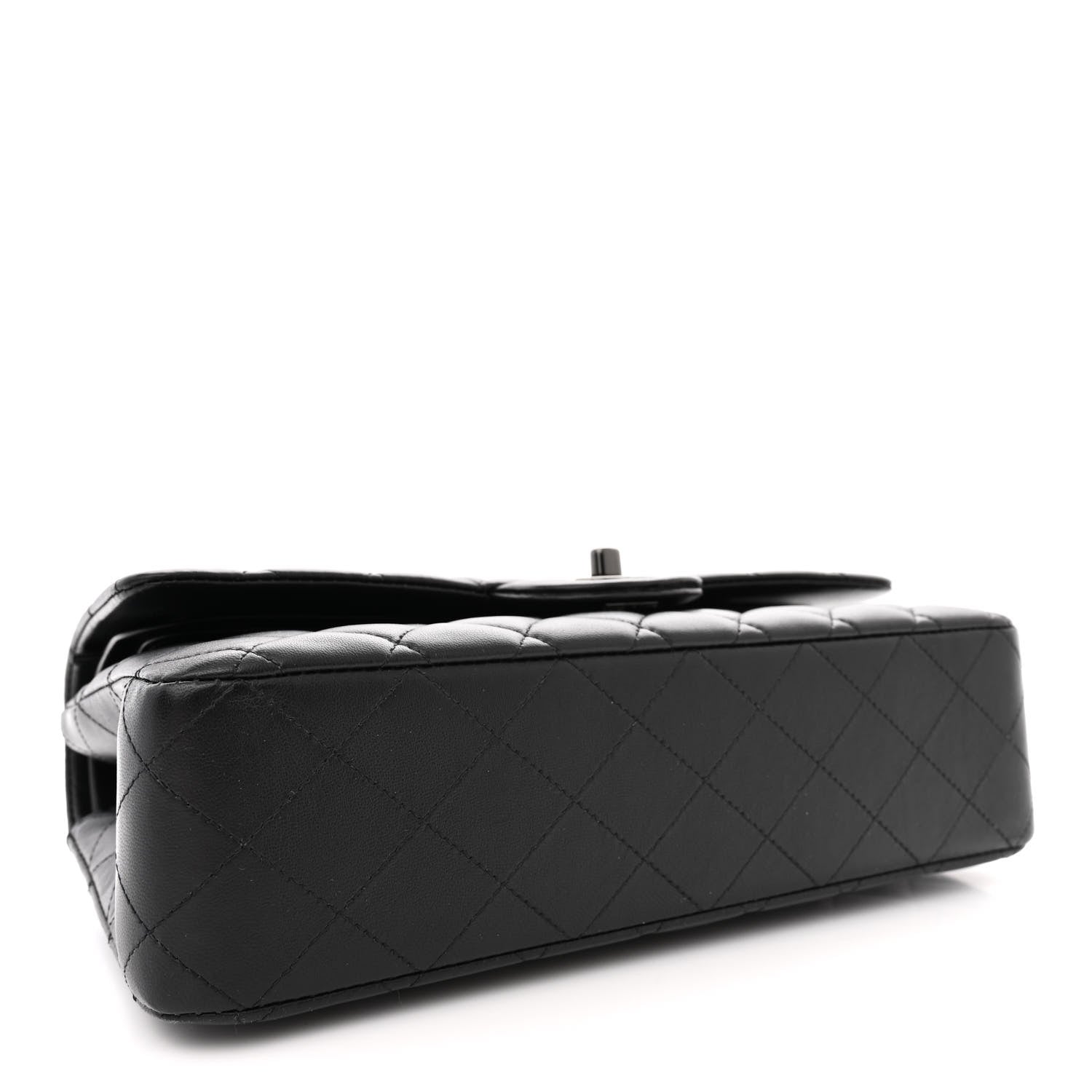 Chanel Lambskin Quilted Medium Double Flap So Black 5 of 11