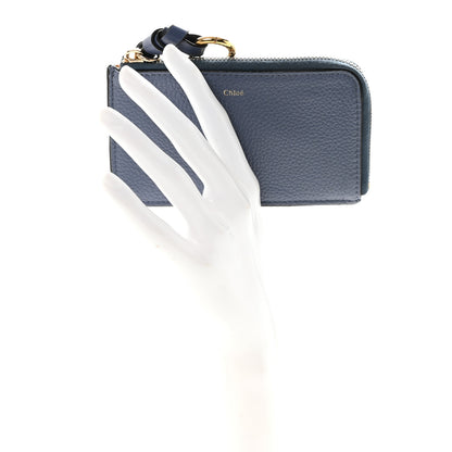 Chloe Calfskin Alphabet Purse Wallet Blue 2 of 7