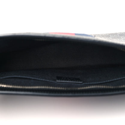 Gucci GG Supreme Monogram Selleria Calfskin Web New Web Cosmetic Case Black 5 of 7