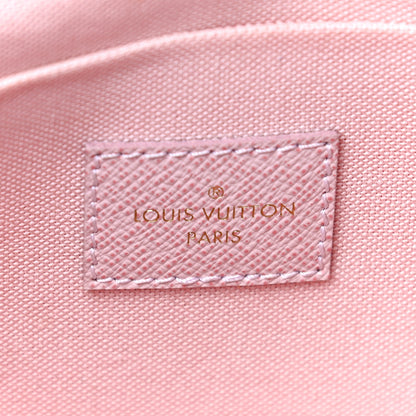 Louis Vuitton Damier Azur Pochette Felicie Chain Wallet Rose Ballerine 7 of 18