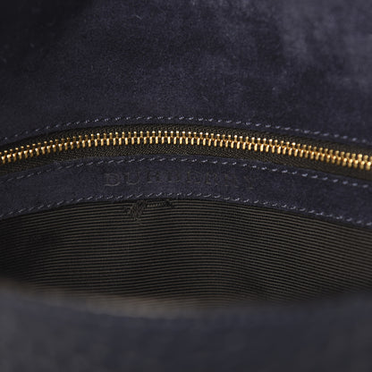 Burberry Signature Grain Medium Mildenhall Crossbody Bag Blue Carbon 6 of 11