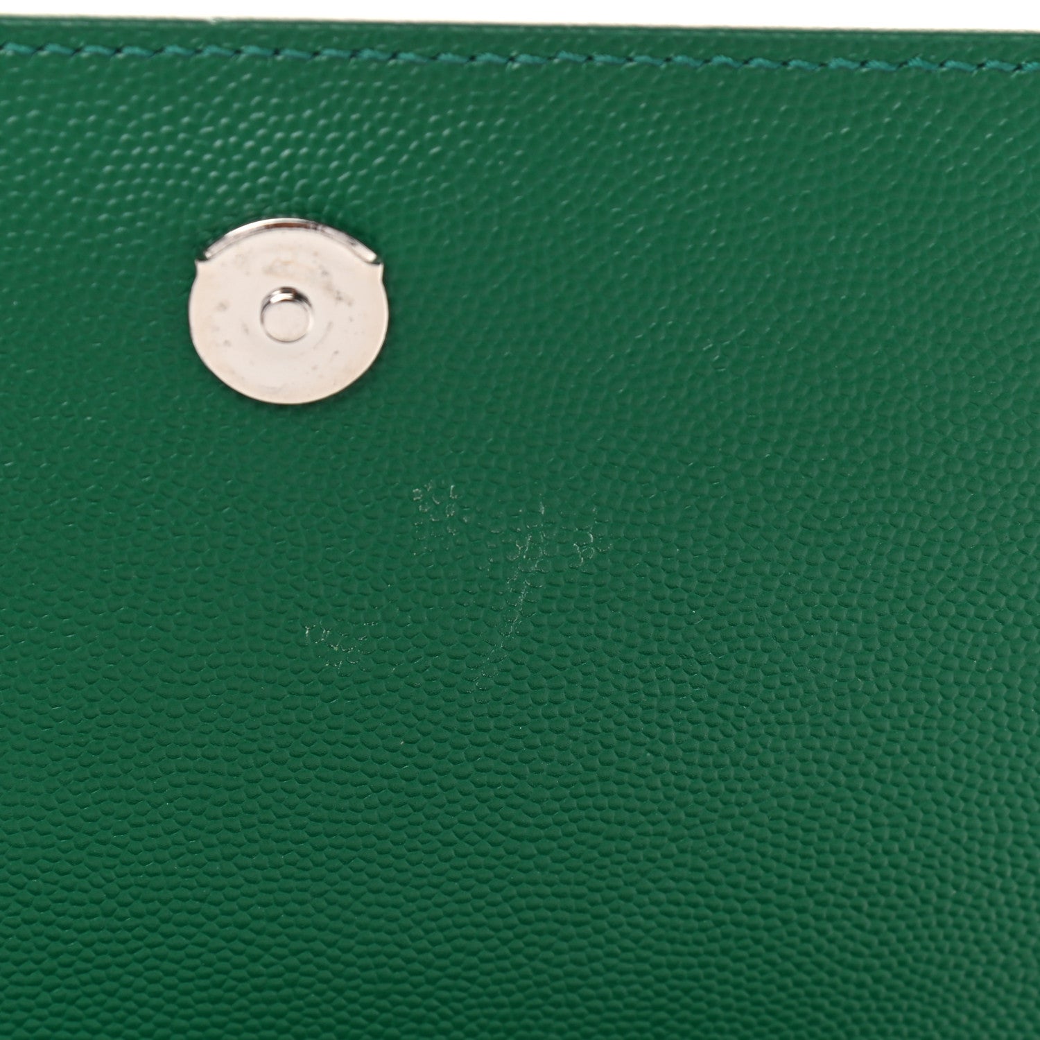Saint Laurent Grain De Poudre Medium Classic Monogram Kate Satchel Green 10 of 10