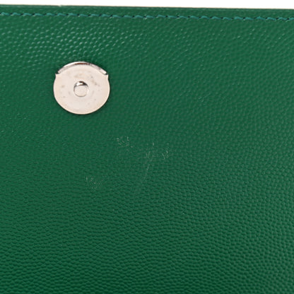 Saint Laurent Grain De Poudre Medium Classic Monogram Kate Satchel Green 10 of 10