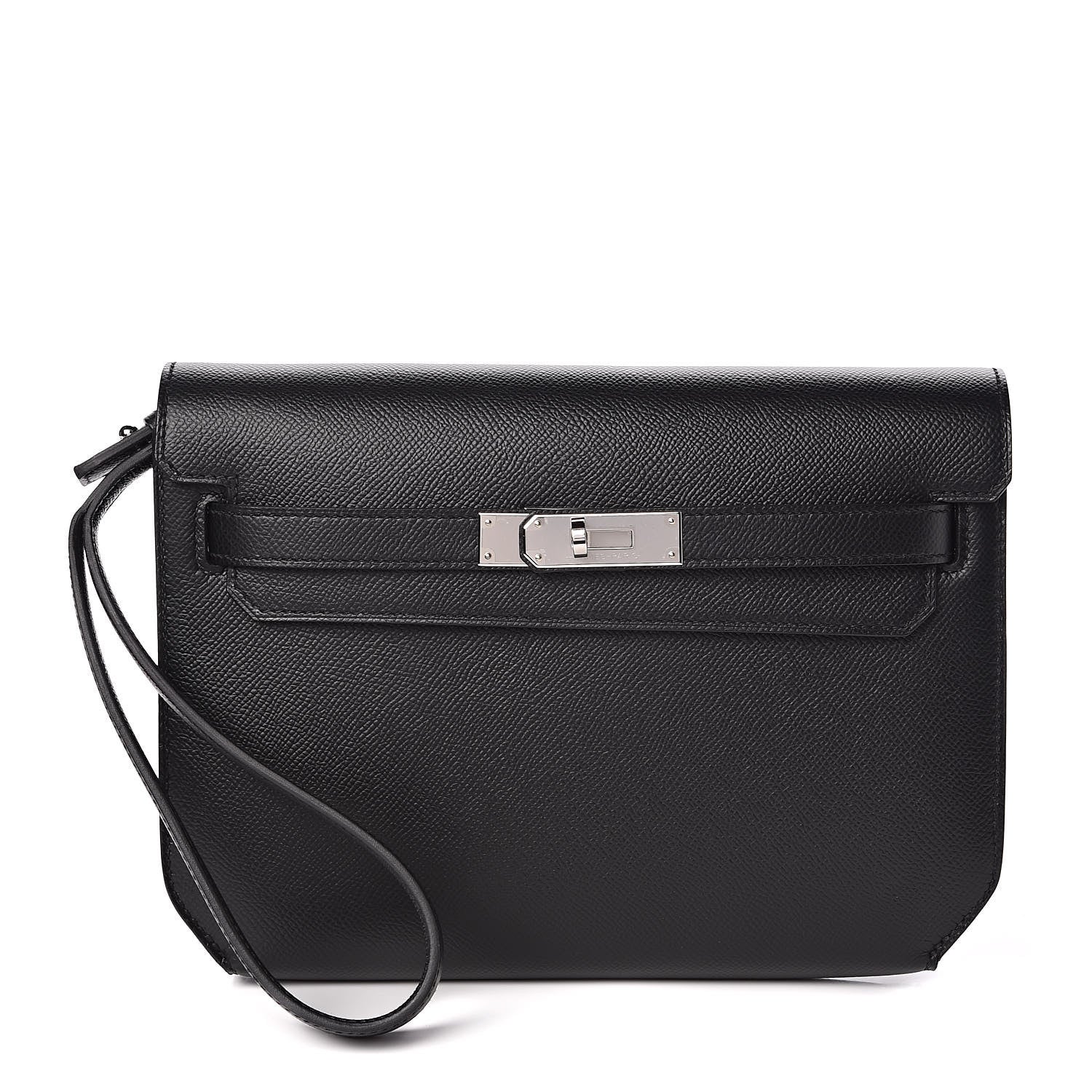 Hermes Epsom Kelly Depeches 25 Pouch Black 1 of 8