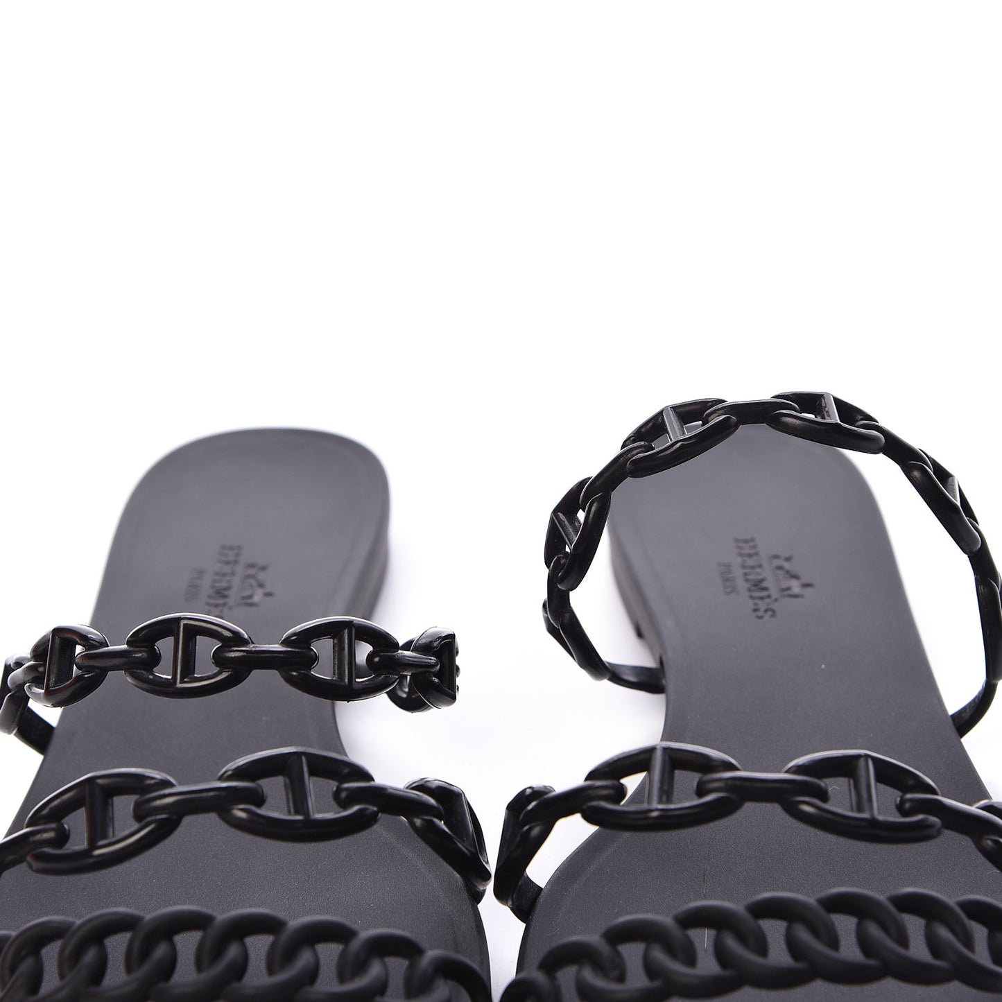 Rubber Chaine d'Ancre Rivage Sandals 37 Black