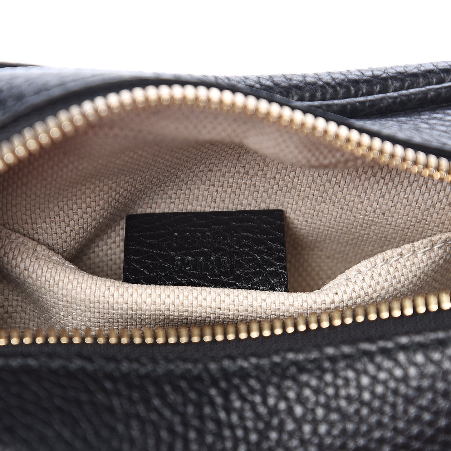 Pebbled Calfskin Small Soho Disco Bag Black