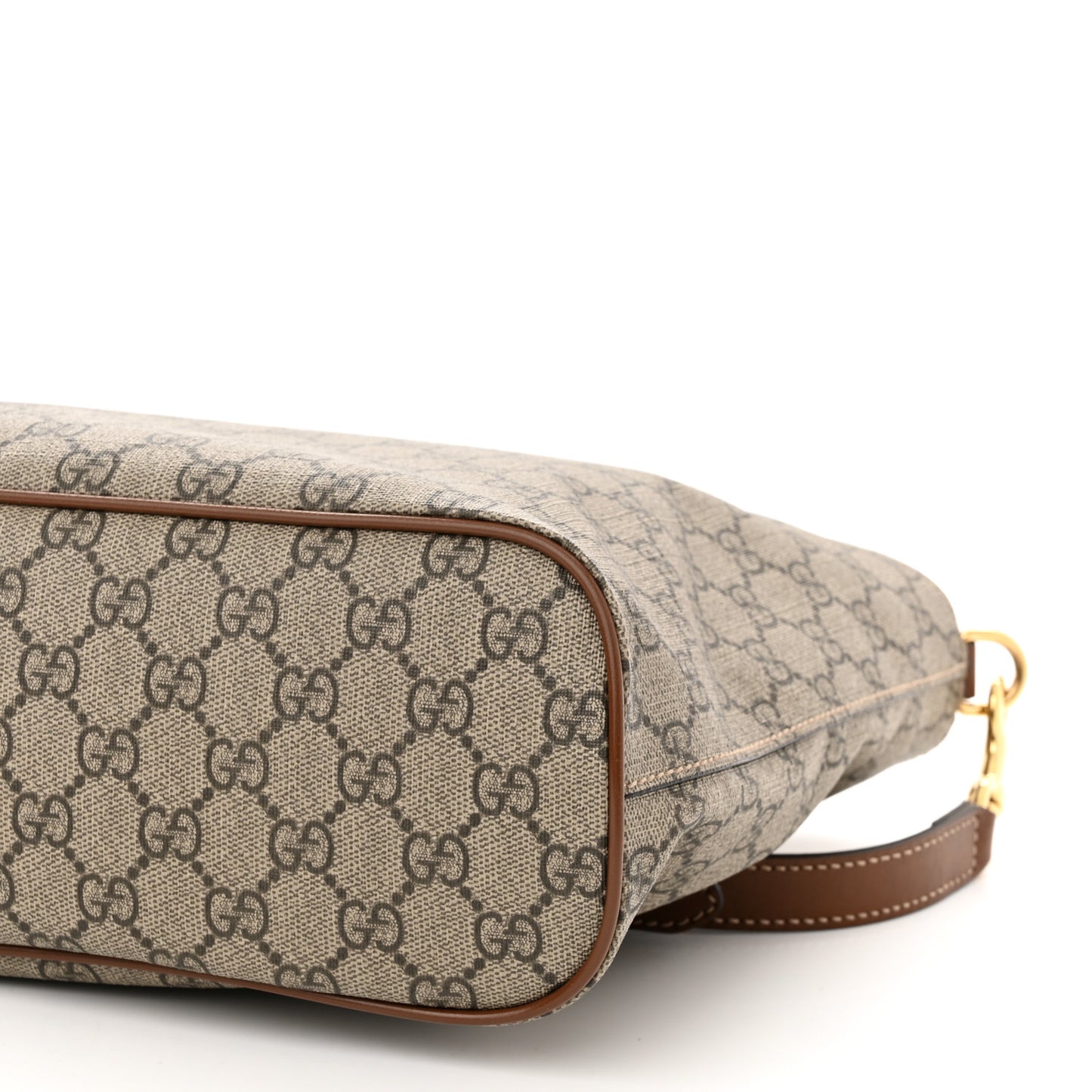 Soft GG Supreme Monogram Small Crossbody Tote Beige Cuir