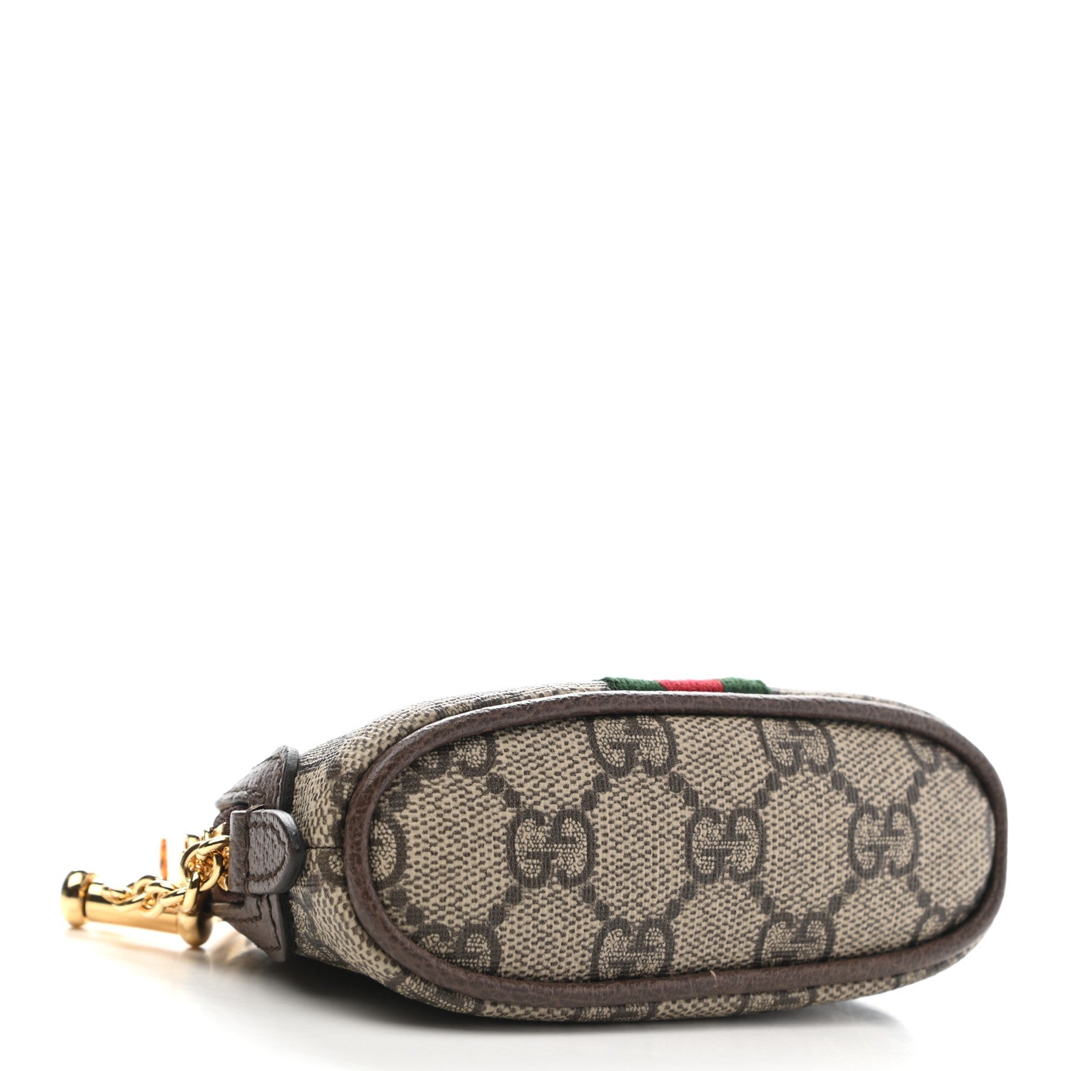 Gucci GG Supreme Monogram Web Ophidia Dome Key Pouch Beige New Acero 4 of 8