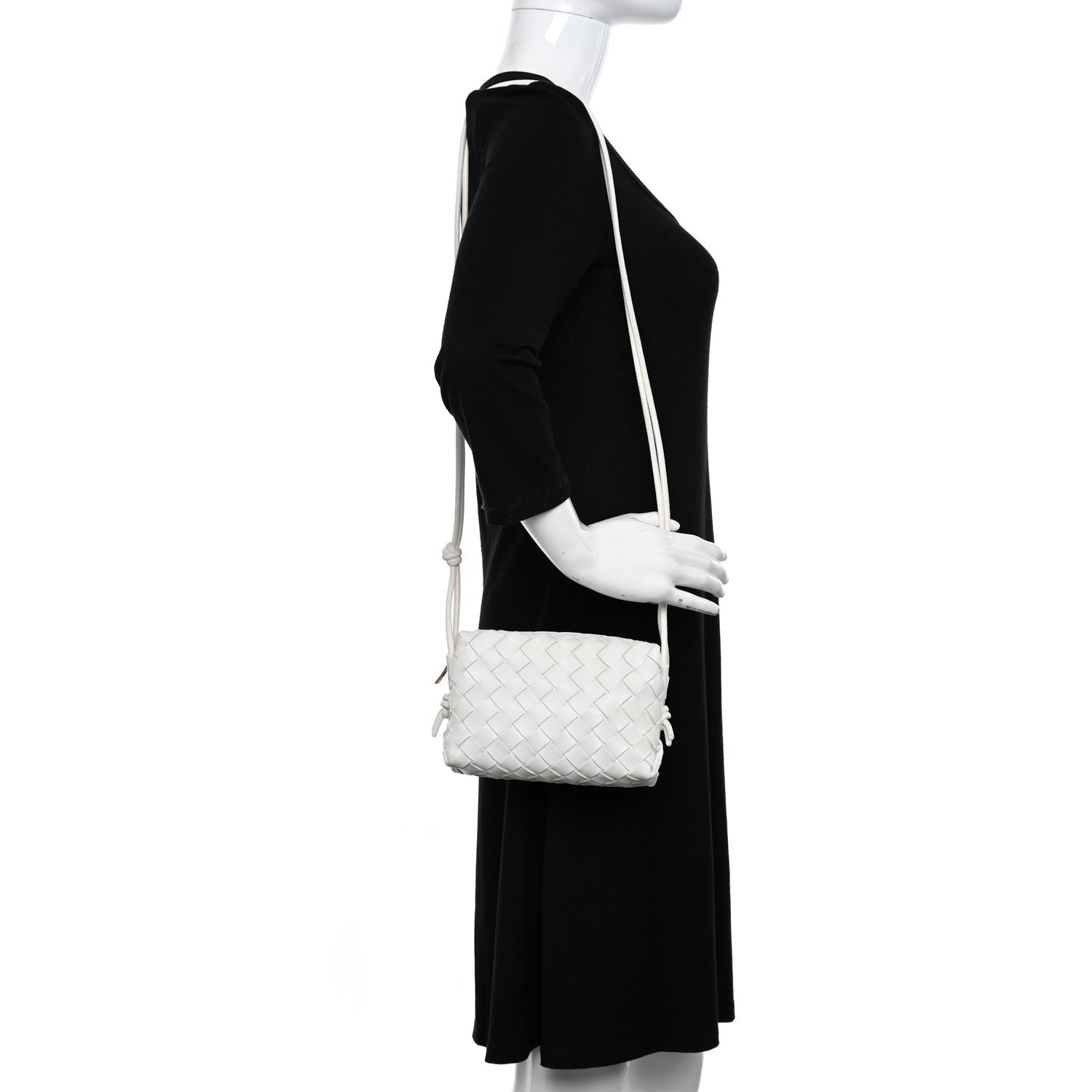 Bottega Veneta Nappa Intrecciato Mini Loop Camera Bag White 2 of 8