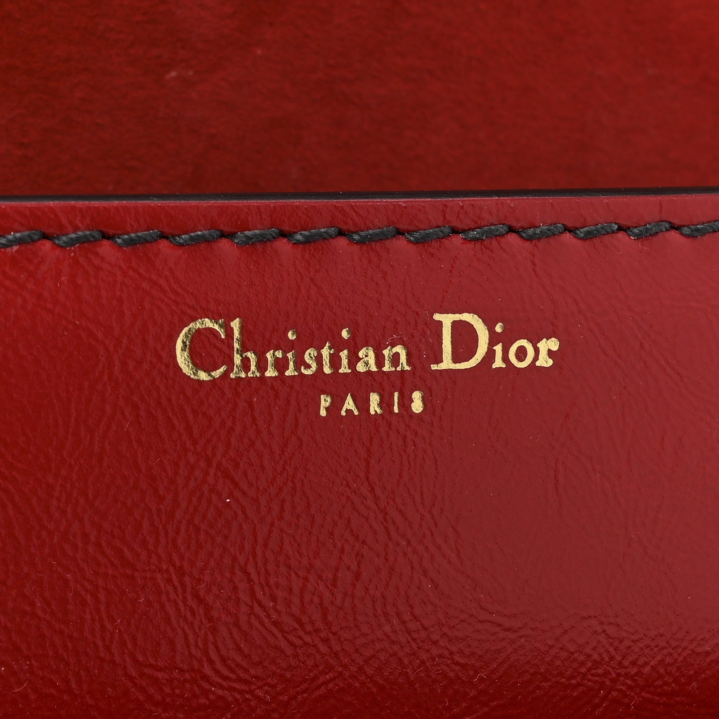 Calfskin J'Adior Chain Flap Bag Red