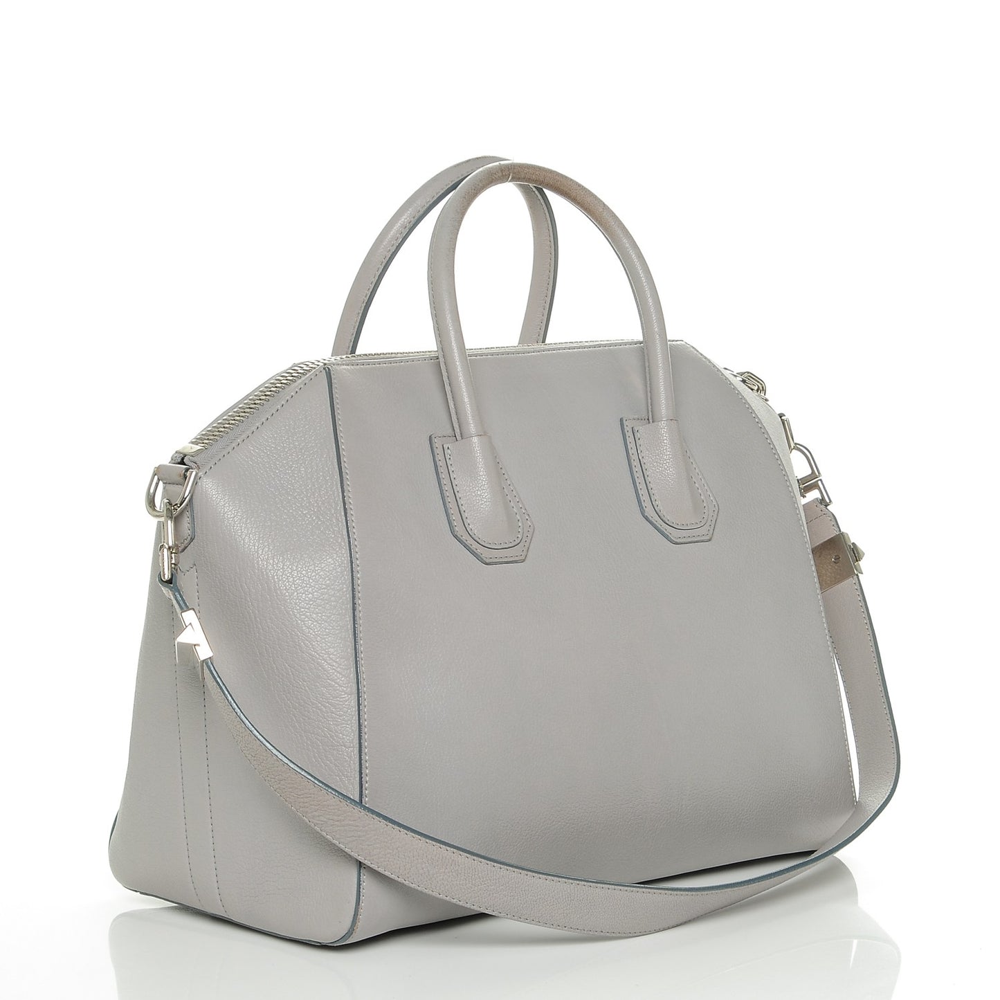 Sugar Goatskin Medium Antigona Pearl Grey