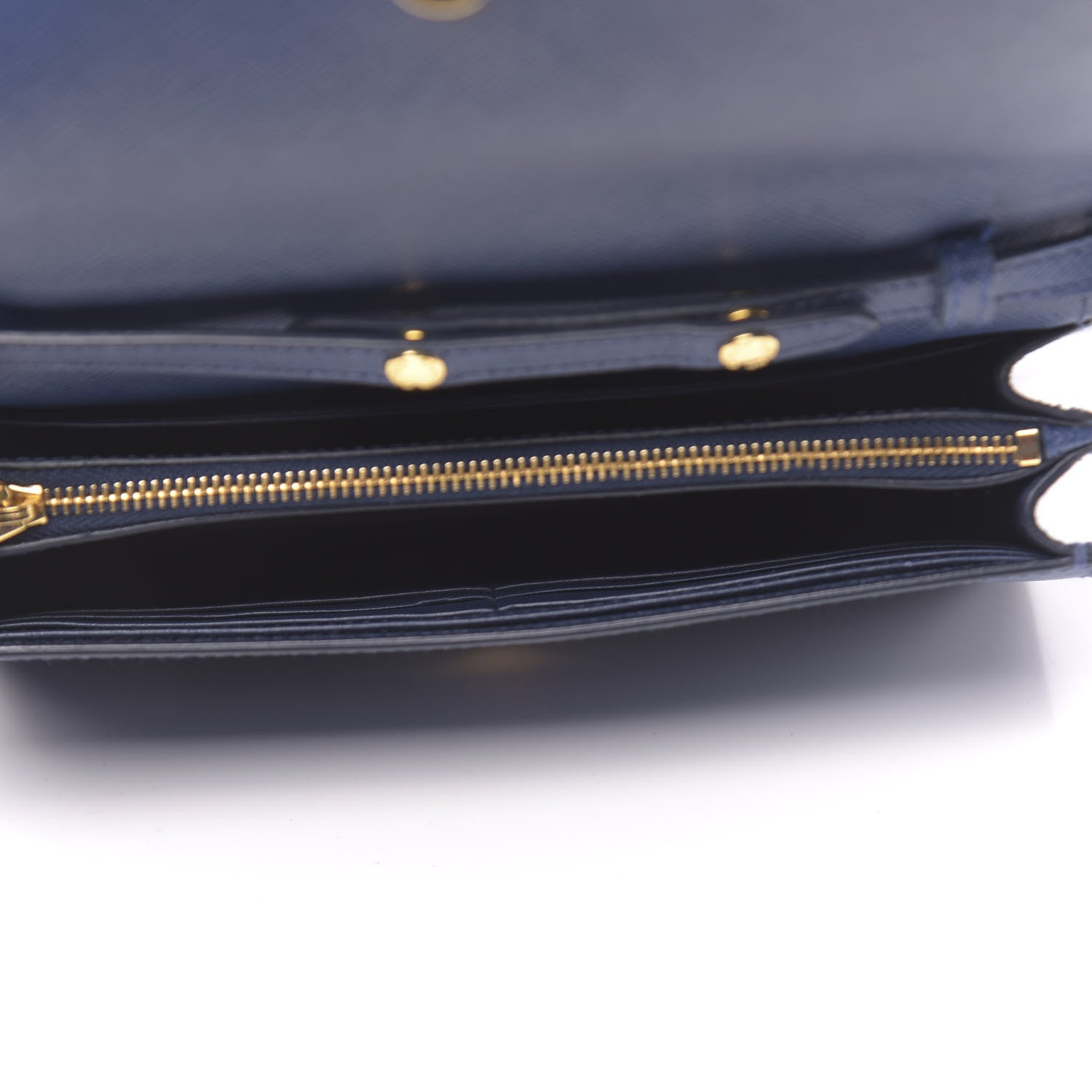 Prada Saffiano Fiocco Bow Flap Wallet Bluette Cobalto 5 of 9