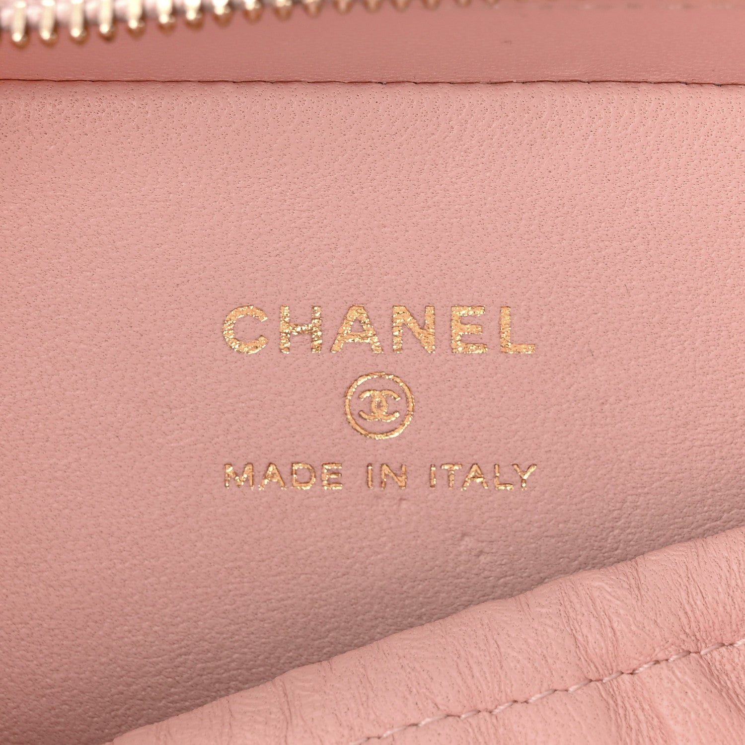 Chanel Glazed Calfskin Quilted Small Top Handle Vanity Case Light Pink 7 of 17